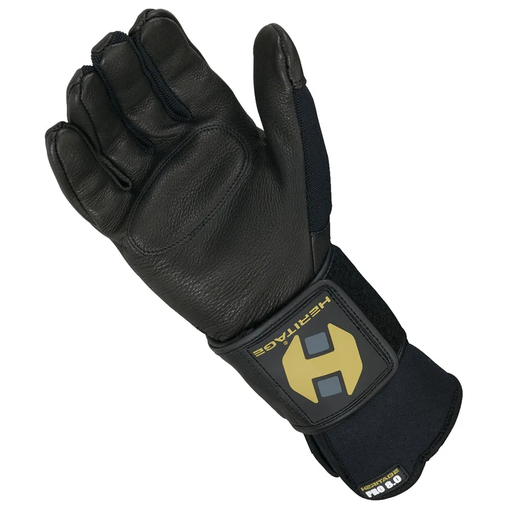 07 Size Heritage Pro 80 Bull Stretchable Riding Gloves Black