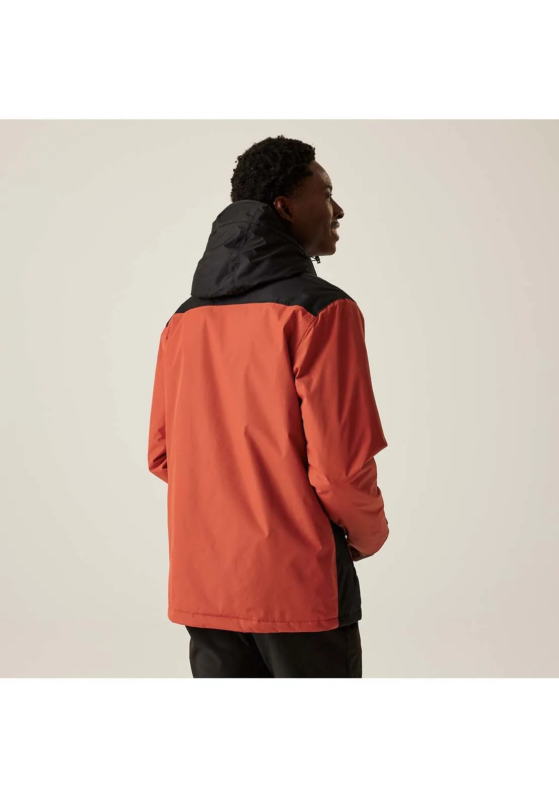 3/4 Zip Jacket - Red Ocre/black