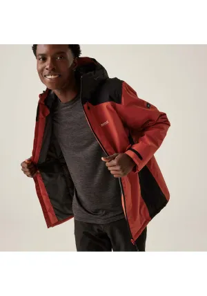 3/4 Zip Jacket - Red Ocre/black