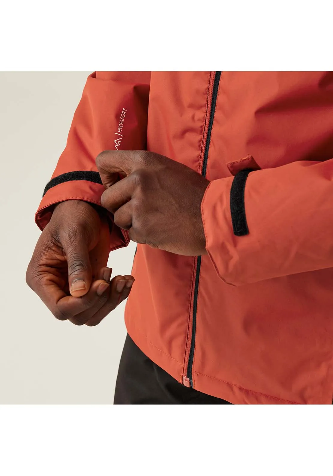 3/4 Zip Jacket - Red Ocre/black