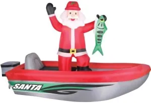 Airflowz 10' Santa in Boat Inflatable