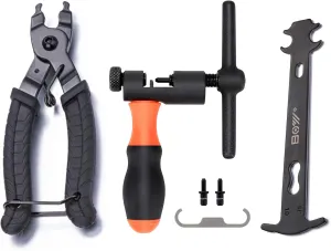 Bike Chain Tool kit with Bicycle Chain Breaker, Chain Checker, Master Link Plier Chain Breaker Universal for Bike Chain Link Removal Repair