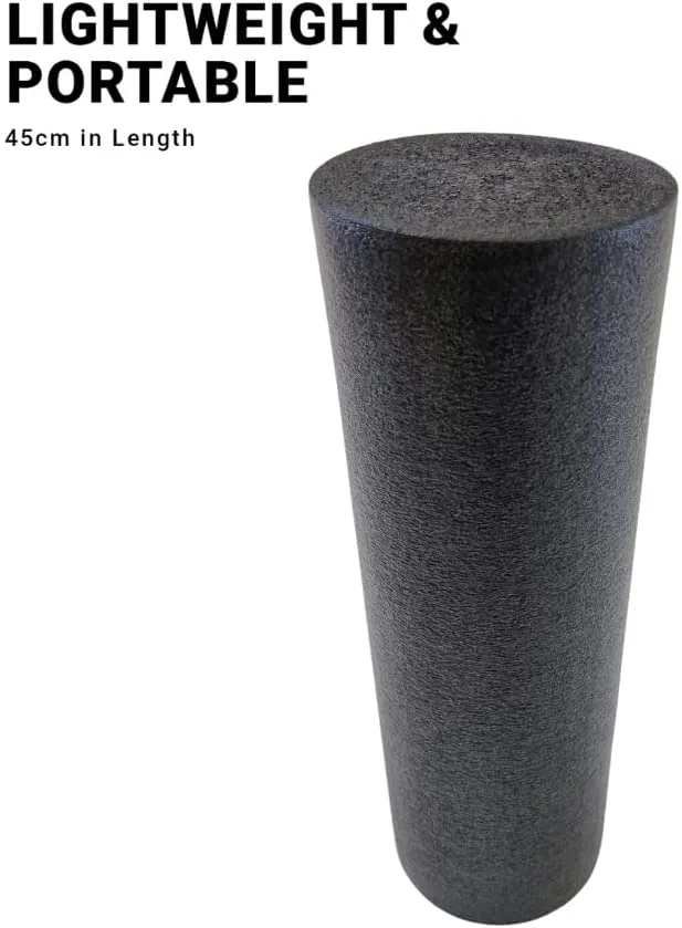 BLACK 45CM YOGA FOAM ROLLER