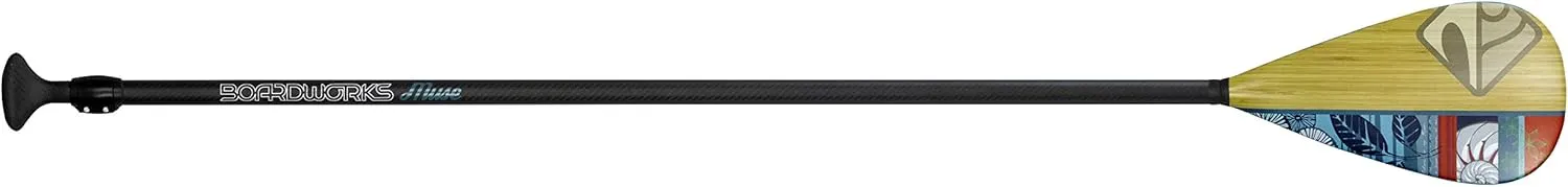 Boardworks 2 Piece SUP or Stand Up Paddle Board Paddle, Fiberglass Blade, Adjustable Carbon Fiber Shaft, 70 - 86 Inches