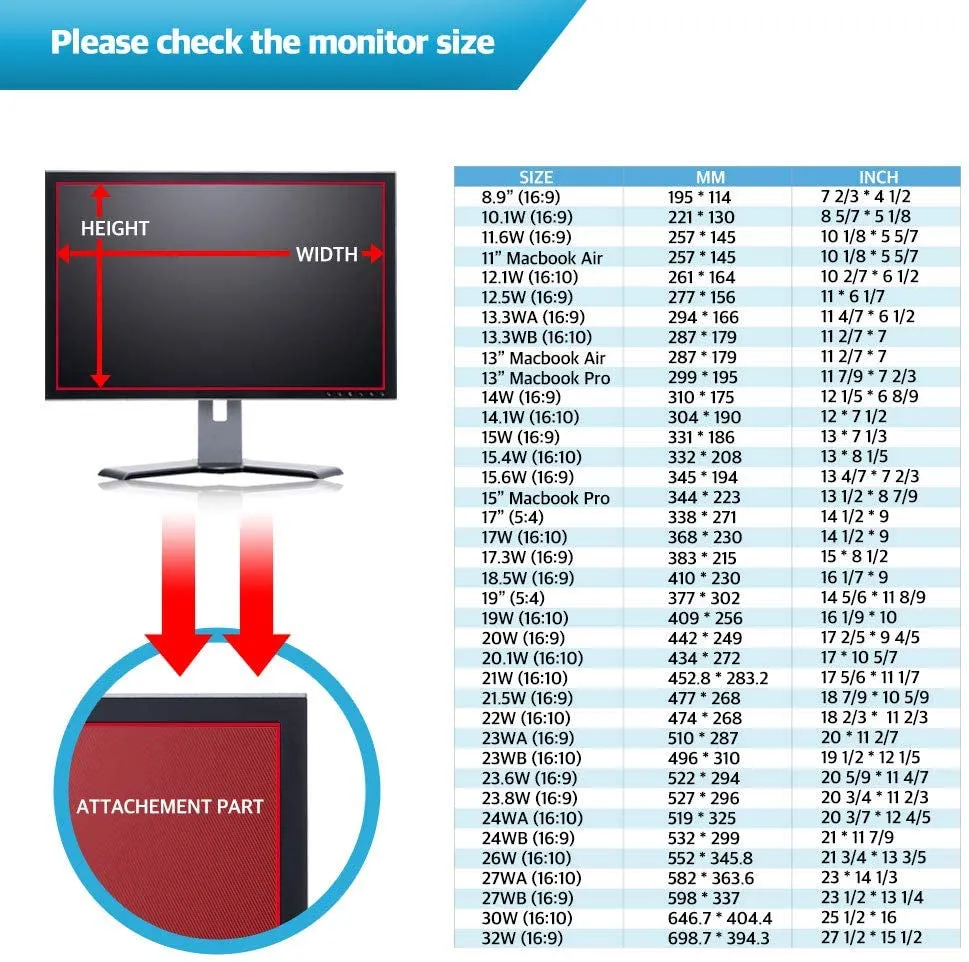 BOZABOZA BLB15W (331 x 186mm) 15W9 Anti Blue Light Screen Filter with 98.7% Blue light cut | 100% Anti-UV | Anti-Glare | Anti-Scratch for 15" Laptops (16:9) BLB-15W 防藍光螢幕保護片[韓國製]