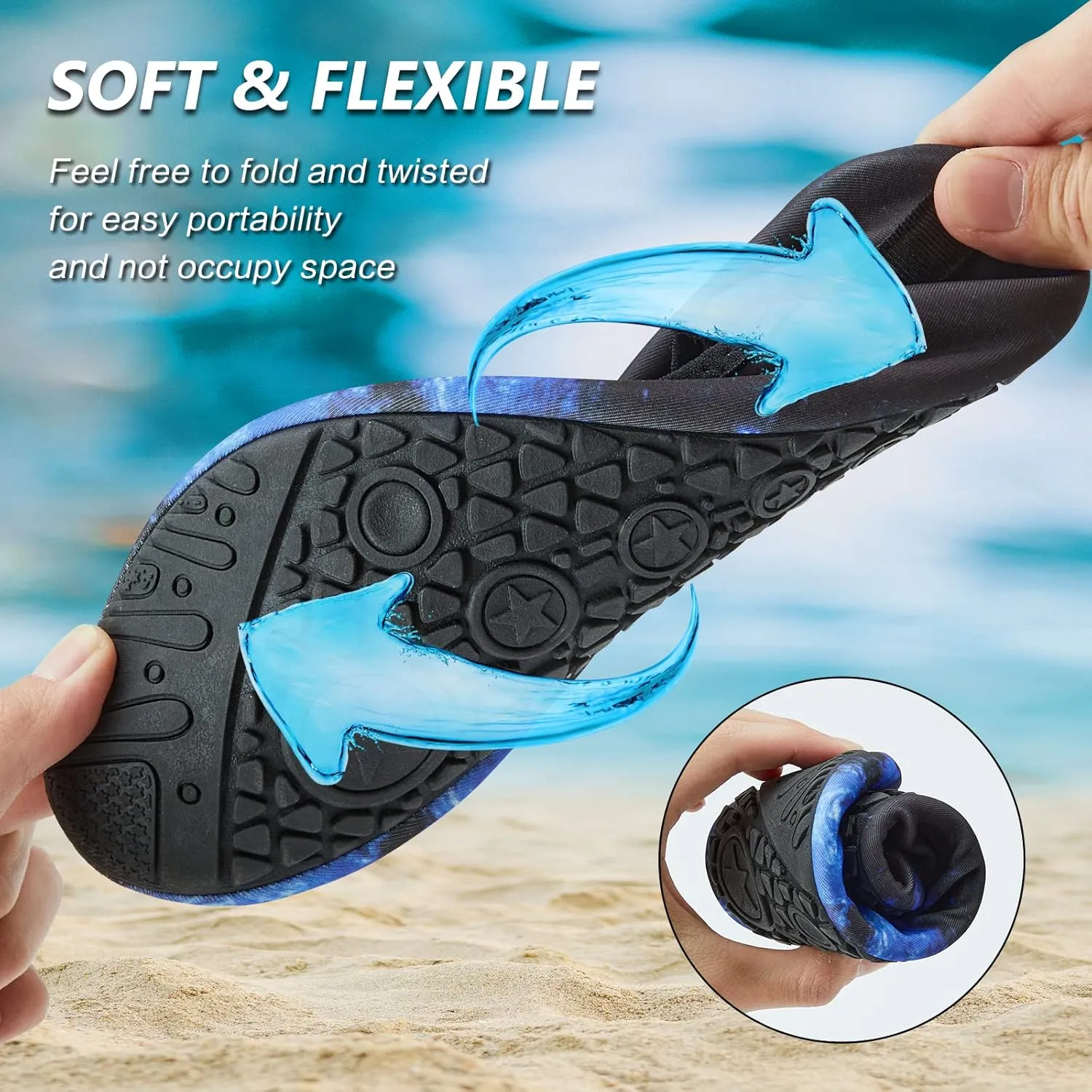 Deevike Water Shoes for Women Men Barefoot Quick-Dry Aqua Socks Slip-on for Beach Swim Surf Yoga Exercise