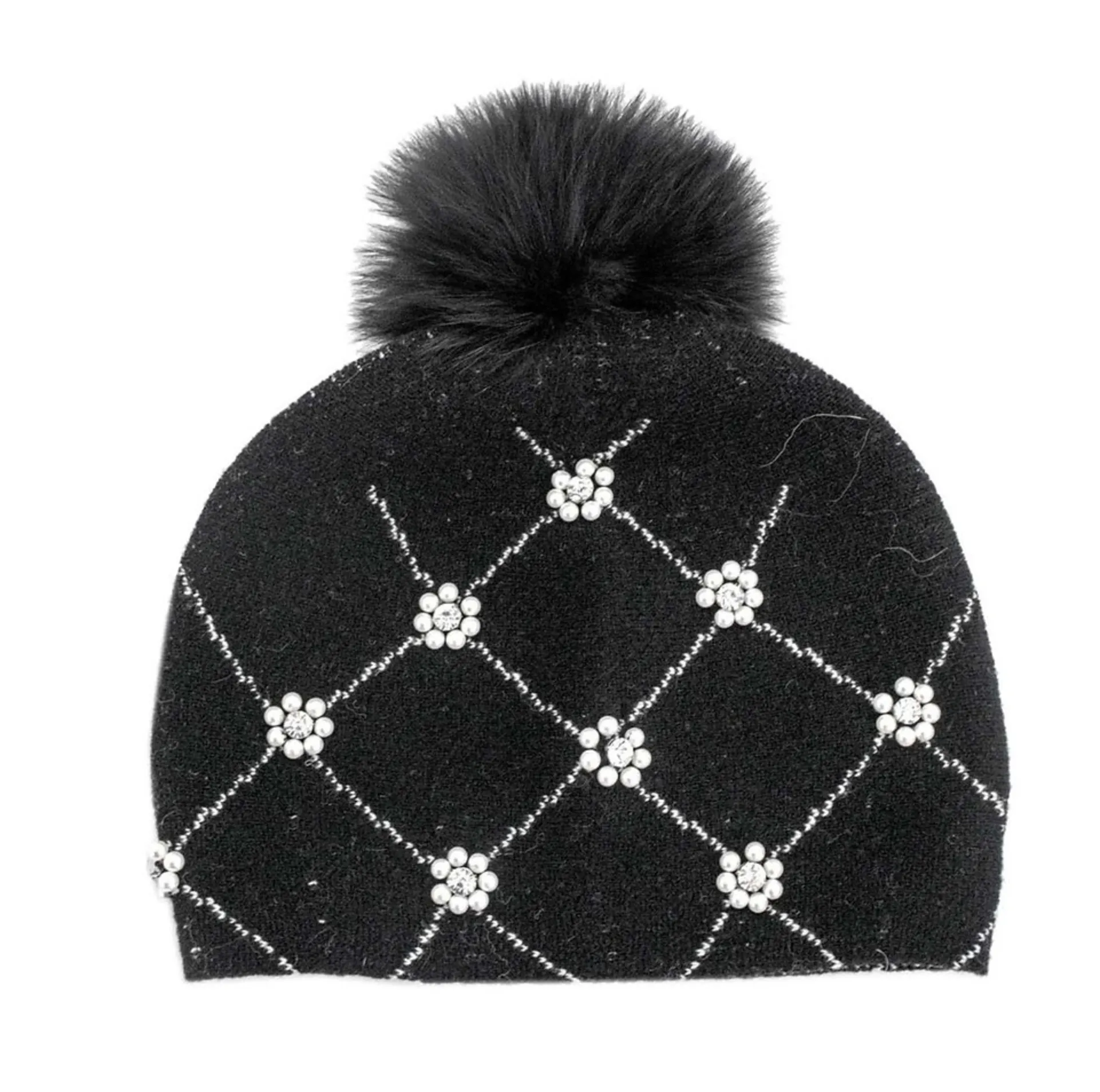 Diamonds & Pearls Hat, Black