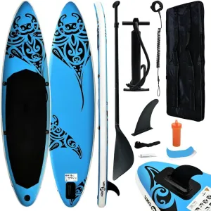 Durable Inflatable Stand Up Paddleboard Set, for Recreation and Stability, 120 x 29.9 x 5.9 Inches, Blue