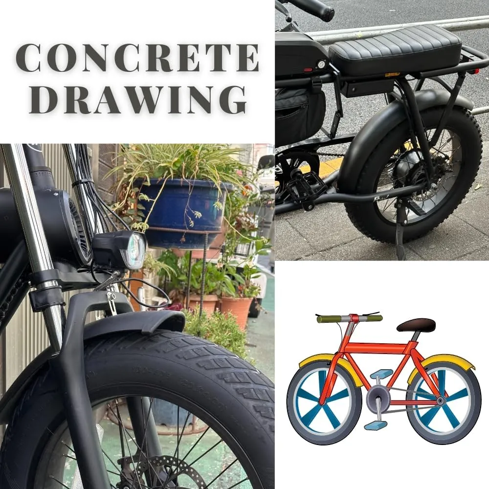 Fat Bike Fender Front and Rear Fender Set for Fat Tire Bike Wings Full Coverage Set for E-Bike Mountain Bike (Black, 26 * 4.0 INCH)