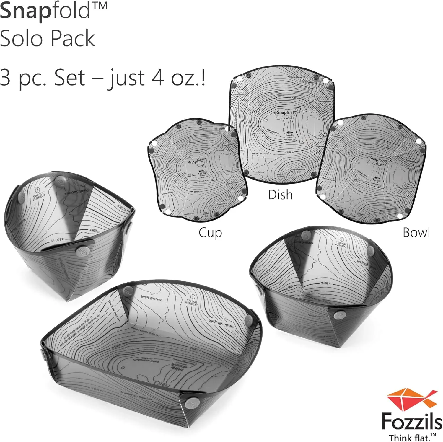 Fozzils Snapfold Solo Pack (Cup, Bowl, Dish)