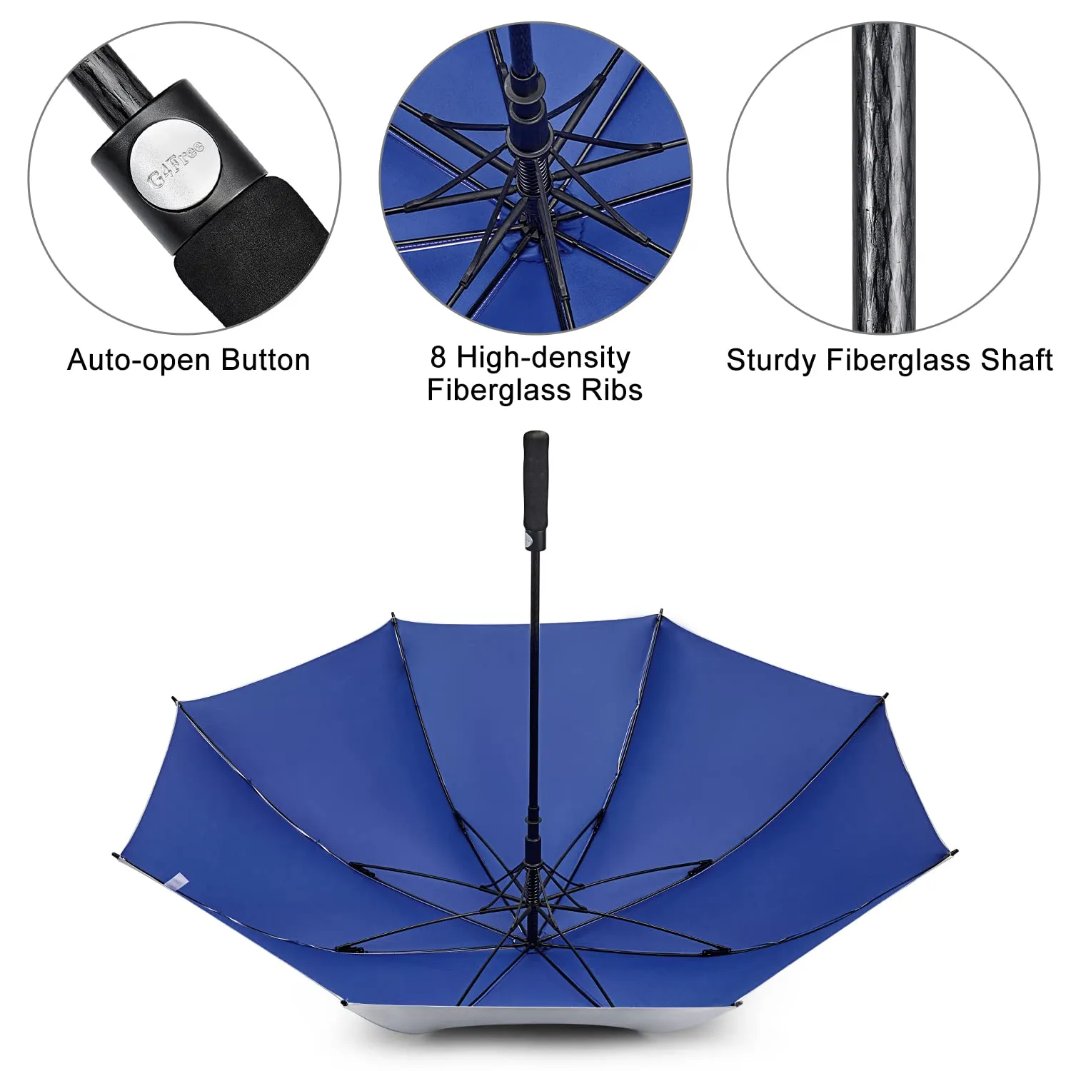G4Free 54/62 Inch Windproof UV Protection Golf Umbrella