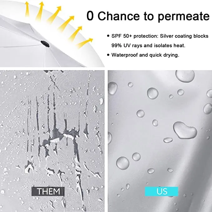 G4Free 62 Inch Portable UV Protection Automatic Big Sun Umbrella