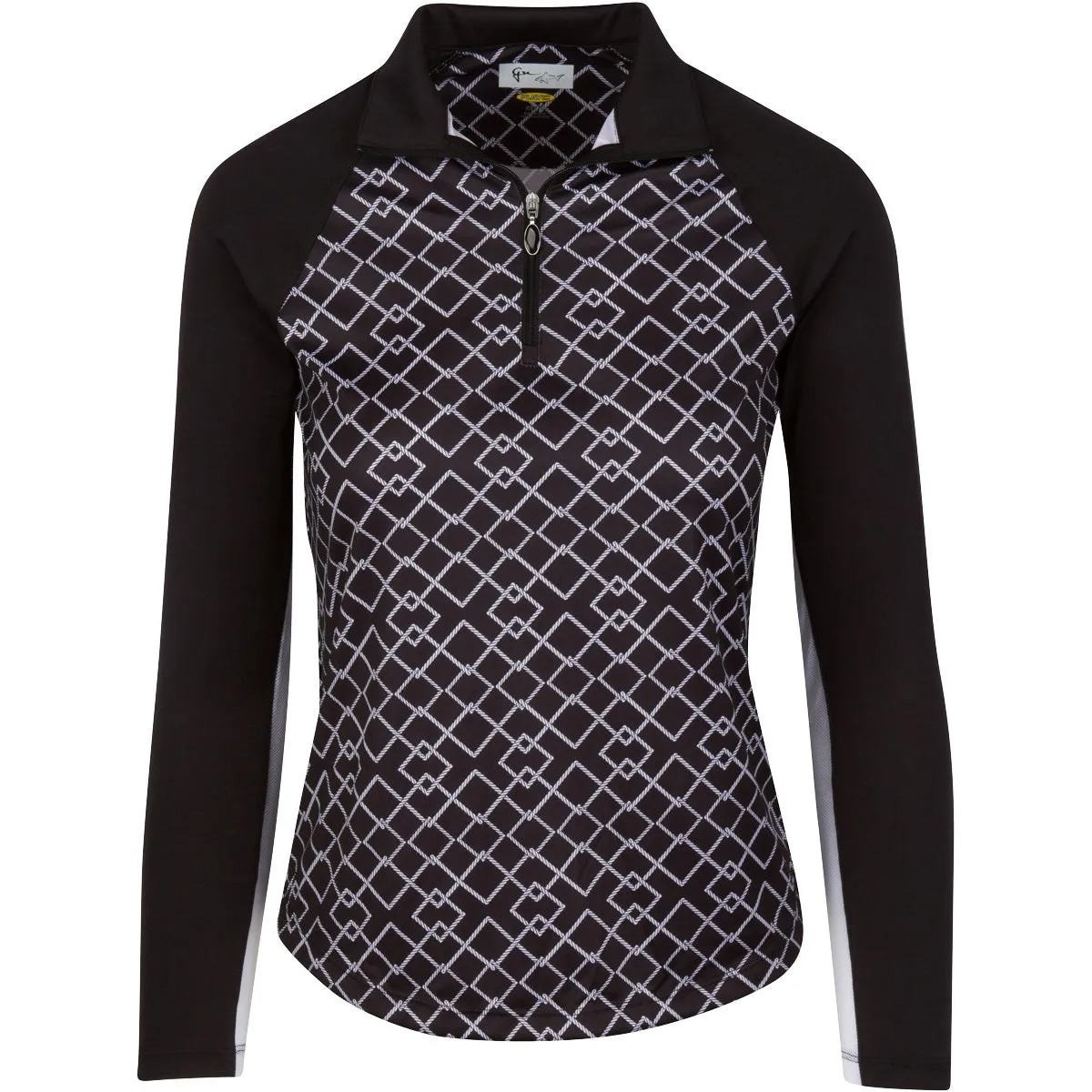 Greg Norman Womens Solar XP 1/4 Zip Rope Geo Pullover