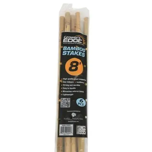 Grower's Edge® Natural Bamboo, 8' | Pack of 6