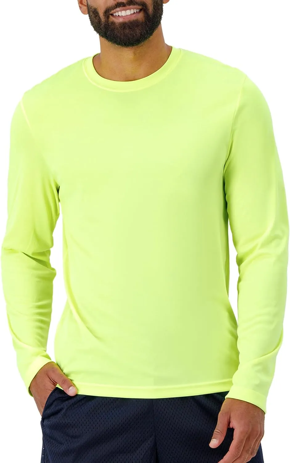 Hanes Sport Men's Long-Sleeve T-Shirt Pack, Cool DRI Moisture-Wicking Performance T-Shirts, Performance Tee, 2-Pack