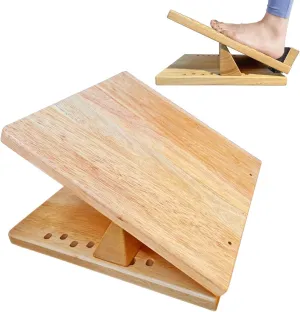 KIJO Studio Professional Wooden Slant Board for Calf Stretching, 500 lbs Weight Capacity, 16-Angle Adjustable Incline Board for Exercise, Squat & Physical Therapy (Japanese Pure and Simple Desig)