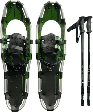 Light Weight Snowshoes Set, Light Weight Snowshoes with 25 Inches Aluminum Weight Bearing 90kg 64 * 22cm, Rolling Terrain Snowshoes for Women Men Youth
