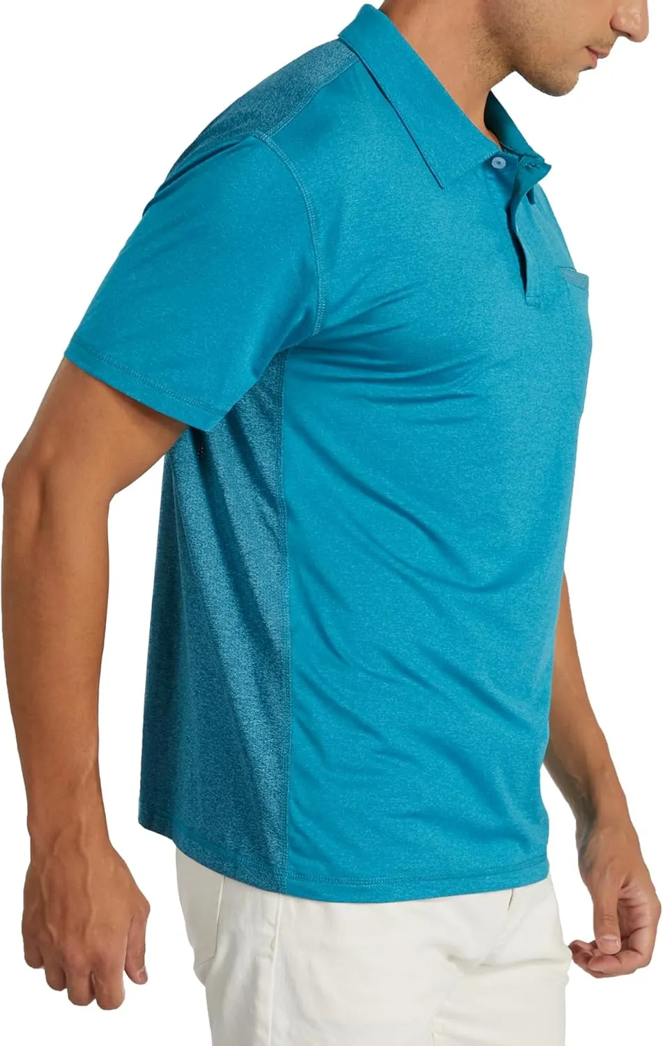 Little Beauty 3 Pack Mens Polo Shirts with Pocket Short Sleeve Golf Shirt Moisture Wicking Summer Casual Shirt