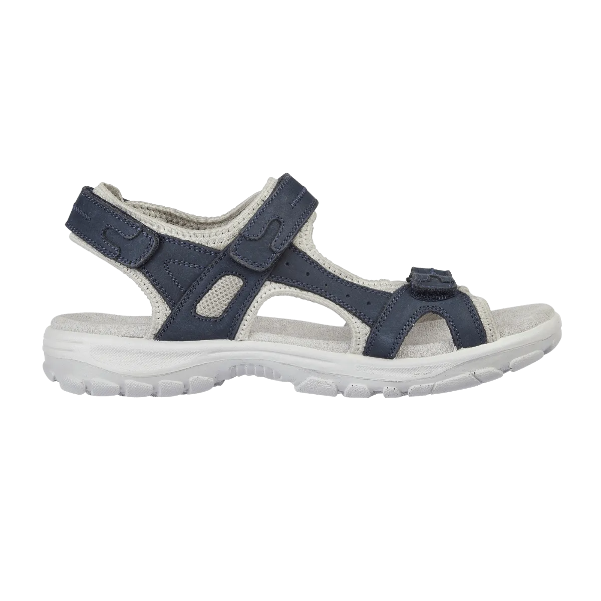 Mandy Nubuck Leather Walking Sandals - Navy