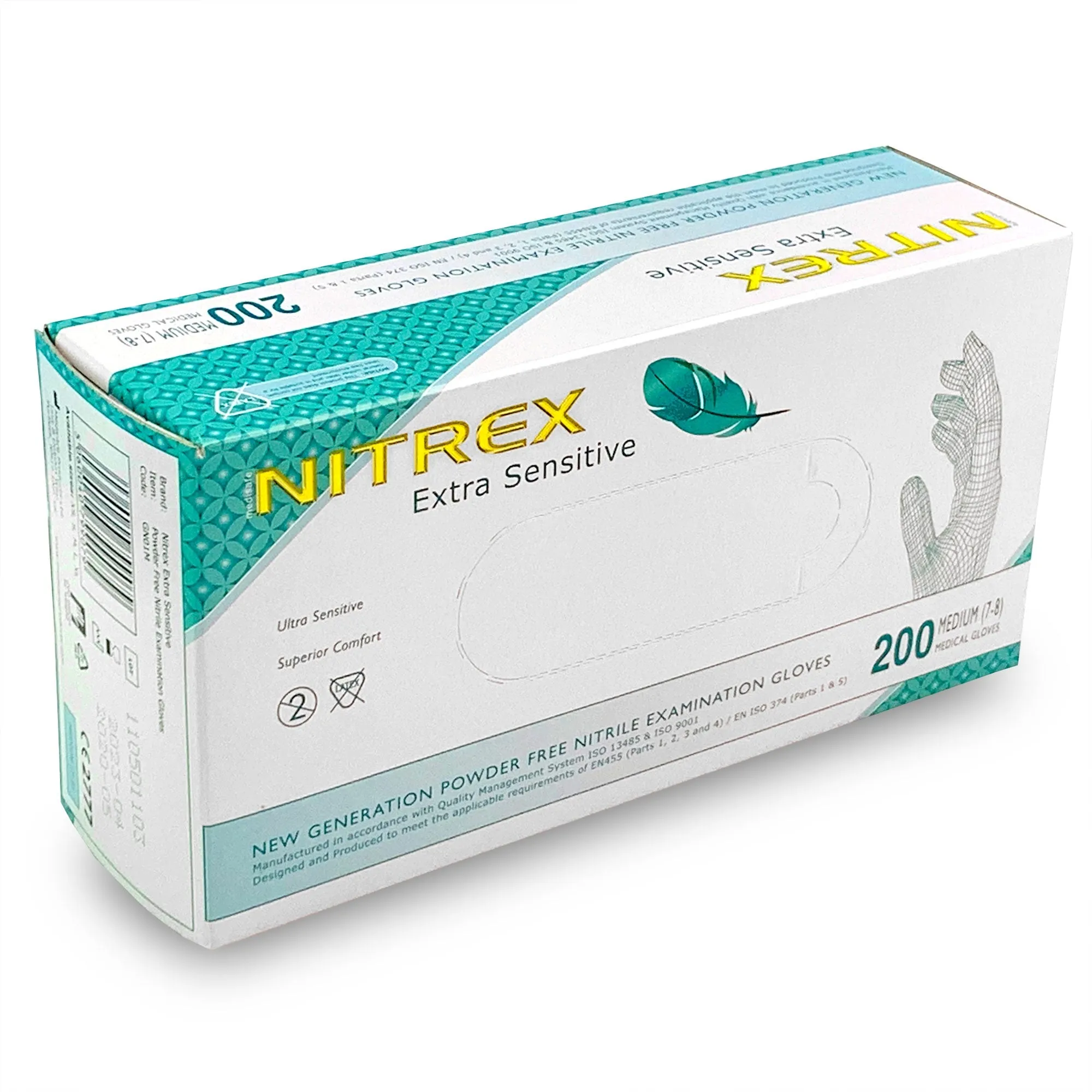 Medium Nitrile Gloves x 200 [Certified EN455]