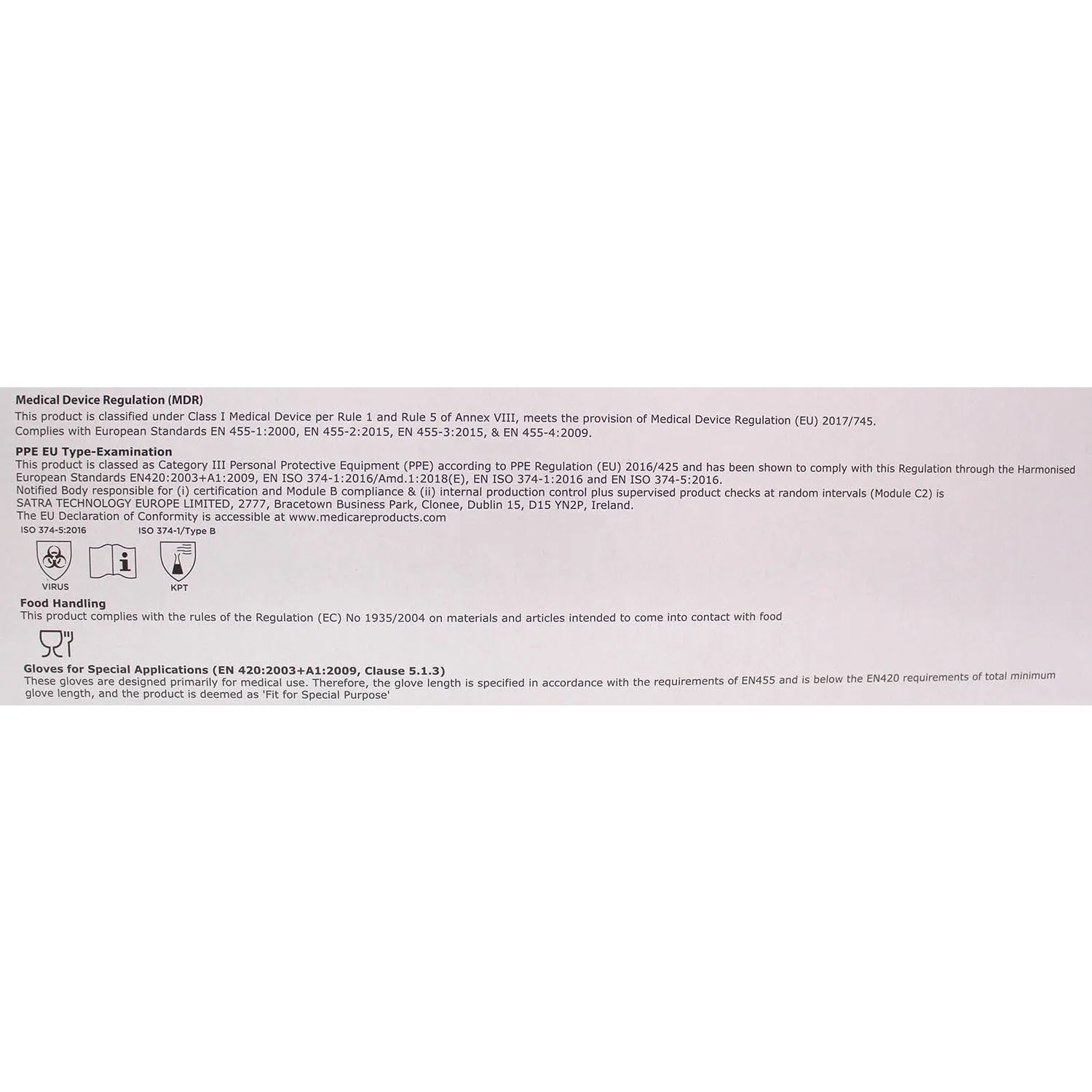 Medium Nitrile Gloves x 200 [Certified EN455]