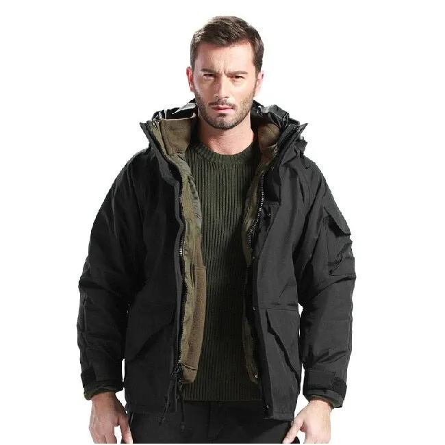 Men Winter Camouflage Thermal Thick Coat   Liner Parka Military Tactical Hooded