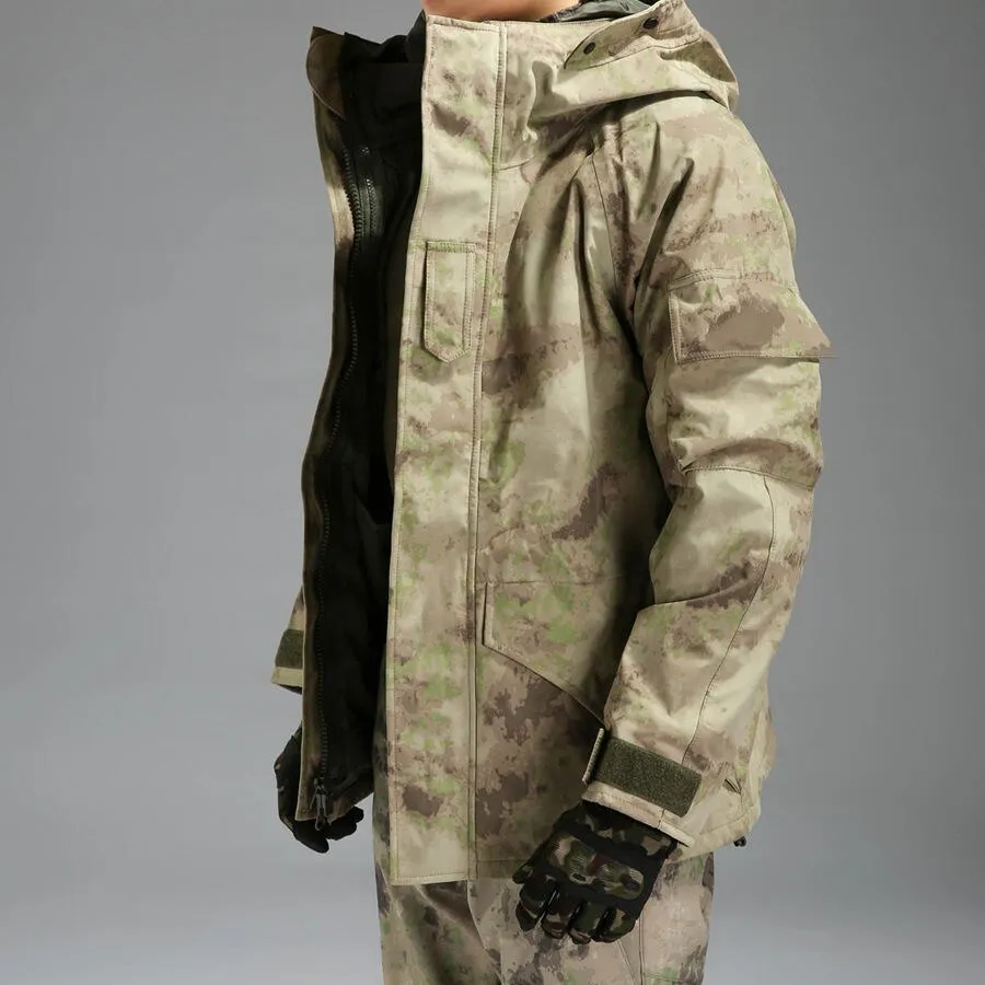 Men Winter Camouflage Thermal Thick Coat   Liner Parka Military Tactical Hooded