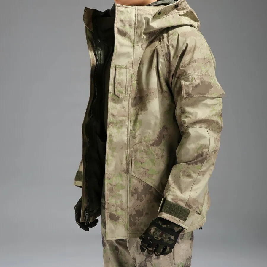 Men Winter Camouflage Thermal Thick Coat   Liner Parka Military Tactical Hooded