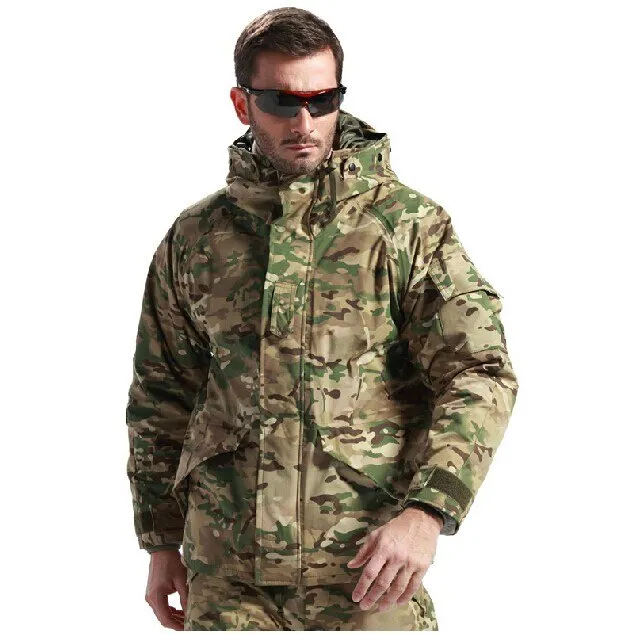 Men Winter Camouflage Thermal Thick Coat   Liner Parka Military Tactical Hooded