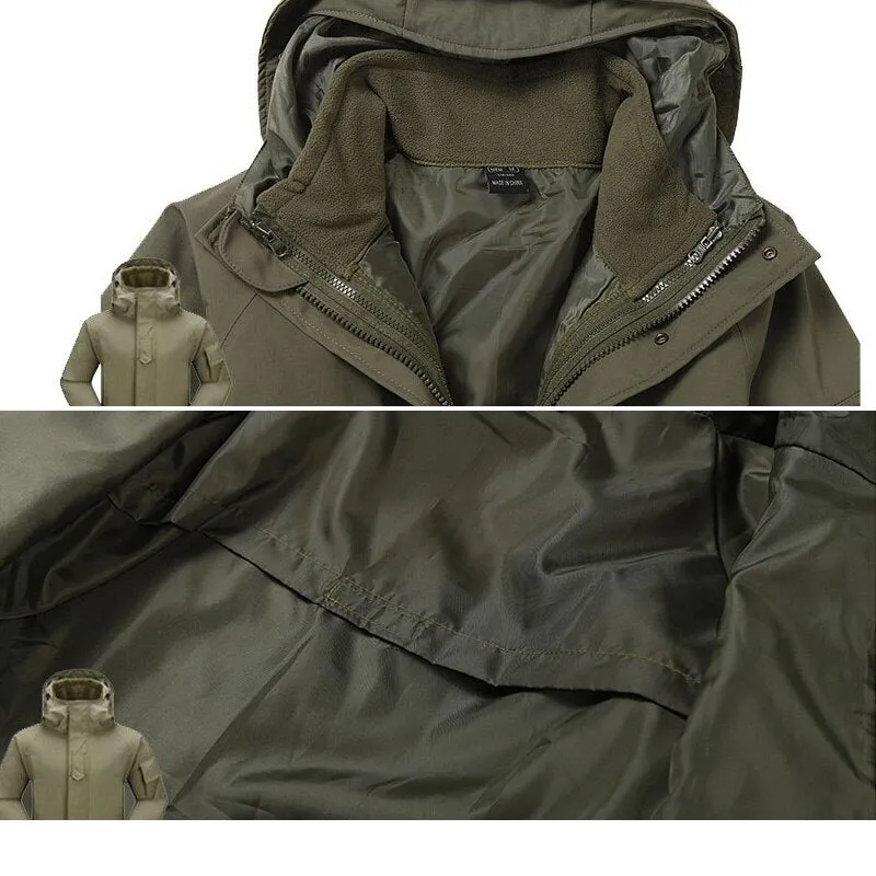 Men Winter Camouflage Thermal Thick Coat   Liner Parka Military Tactical Hooded