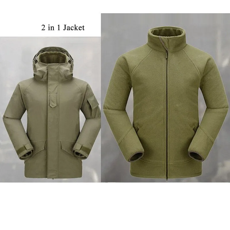 Men Winter Camouflage Thermal Thick Coat   Liner Parka Military Tactical Hooded