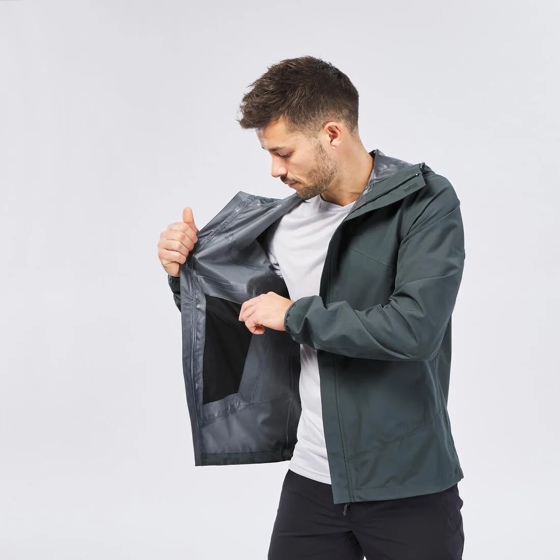 Men's Hiking Jacket Waterproof - MH150