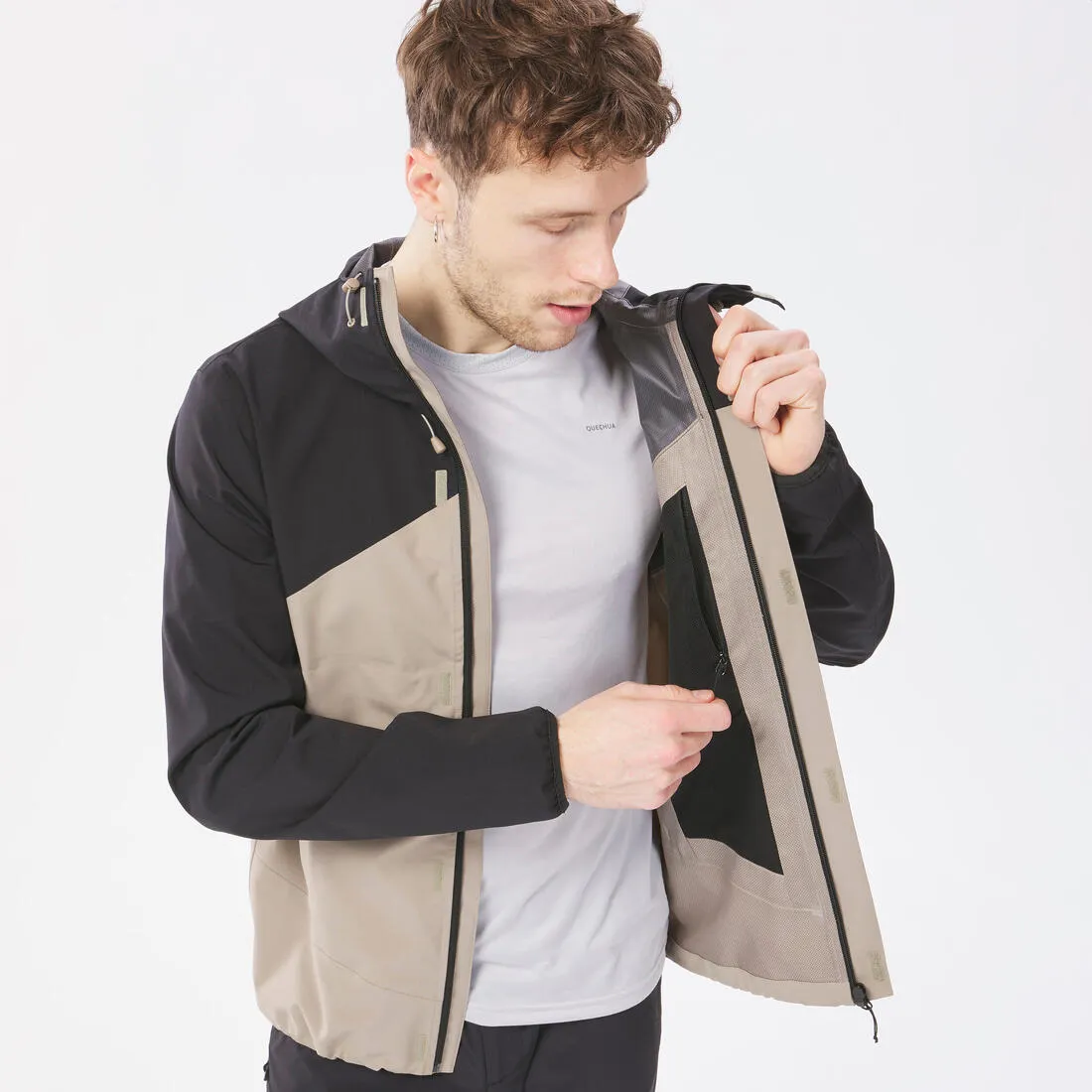 Men's Hiking Jacket Waterproof - MH150