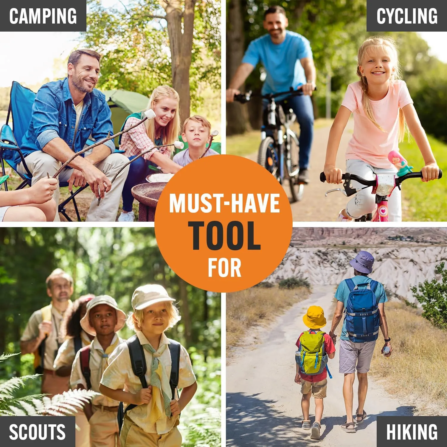 Multitool 15-in-1 with Safety-Locking, Stainless Steel Multi Tool Pliers, Functional Pocket Knife (EDC) for Outdoors, Camping, Hiking, Fishing, Simple Repir, Gift for Father, Husband Brother Boyfriend