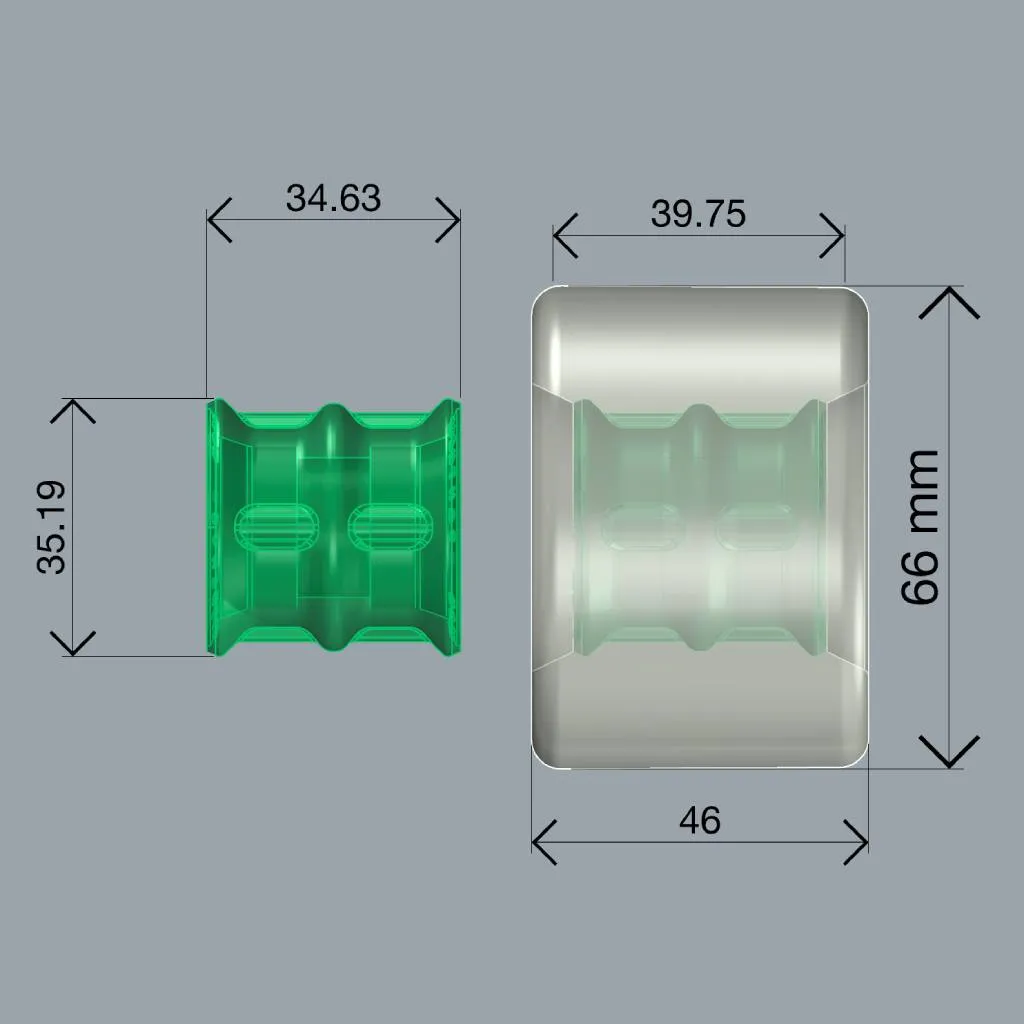 Pantheon Sliders 66mm 74a milky longboard wheels