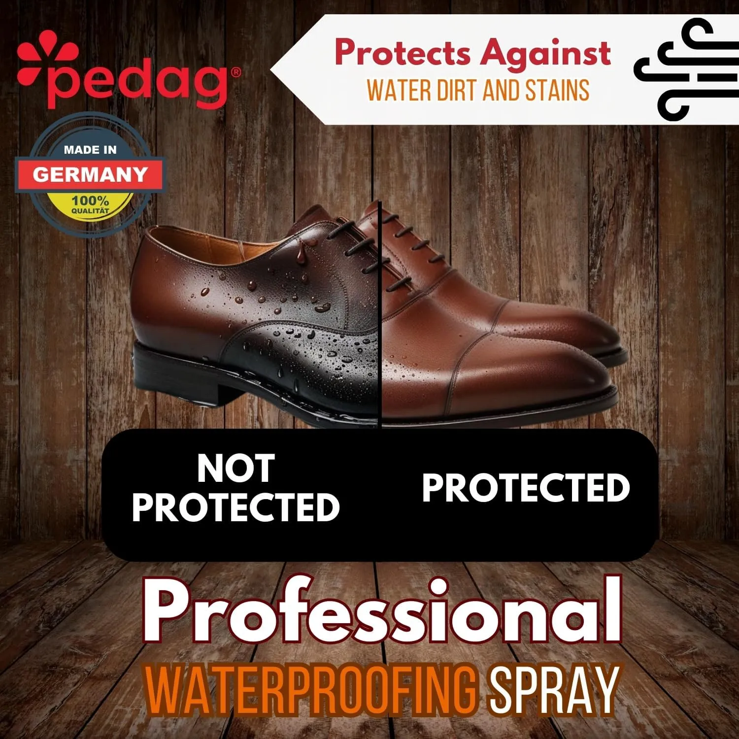 Pedag PFAS-Free Waterproofer | German Made | Heavy Duty Waterproof and Stain Repellent | Canvas & Fabric Spray Protector | Waterproofing Spray and Guard for Boots, Shoes, Tents, Hats, Jackets | 1 Can