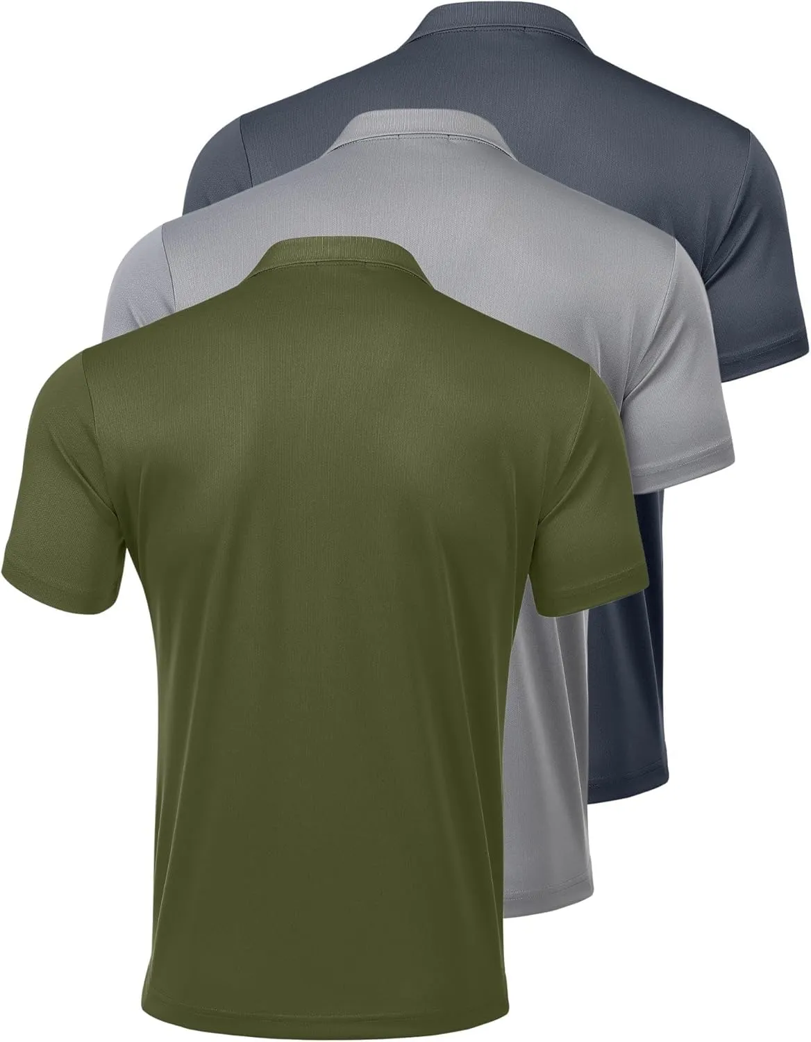 PINSPARK 1/3/4/5 Pack: Golf Polo Shirts for Men Multipacks Quick Dry Short Sleeve Collared Shirt Slim Fit Casual Polos Shirt