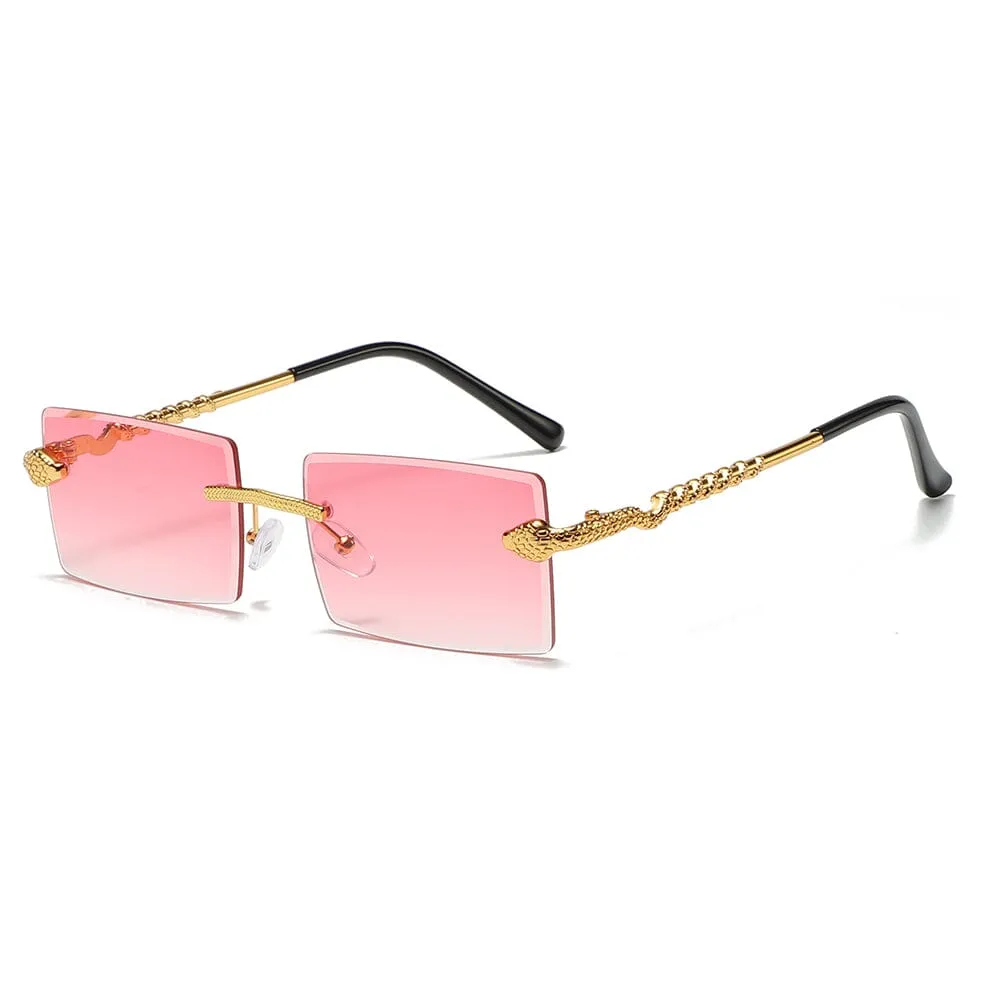 Python Rec - Gold & Pink Sunglasses