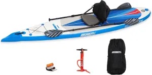 Sea Eagle NeedleNose 126 Inflatable Lightweight High Pressure Drop Stitch Stand Up Paddle Board Patented Wave Piercing Bow, with SUP Paddle, Pump, Slide in Skeg and Backpack