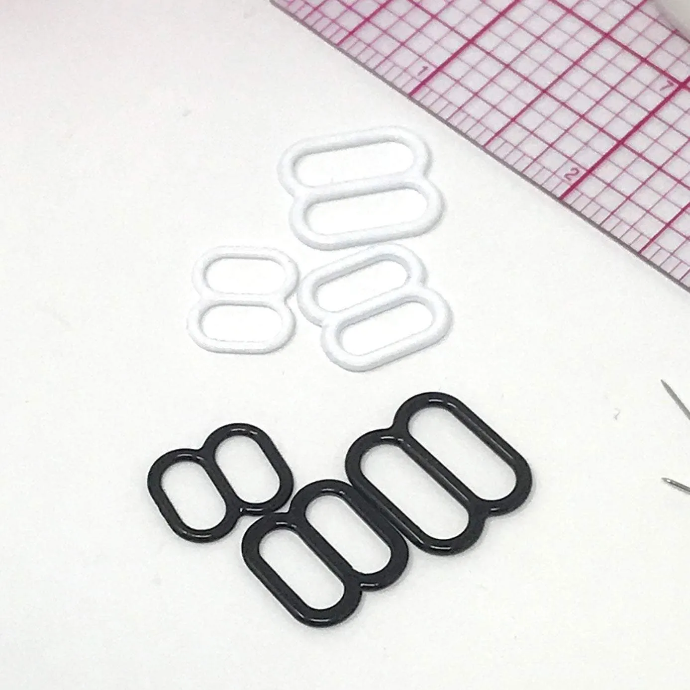 Set of 2 TALL Sliders in White or Black- 1/4" (6mm), 3/8" (10mm), 1/2" (12mm), 5/8" (15mm)