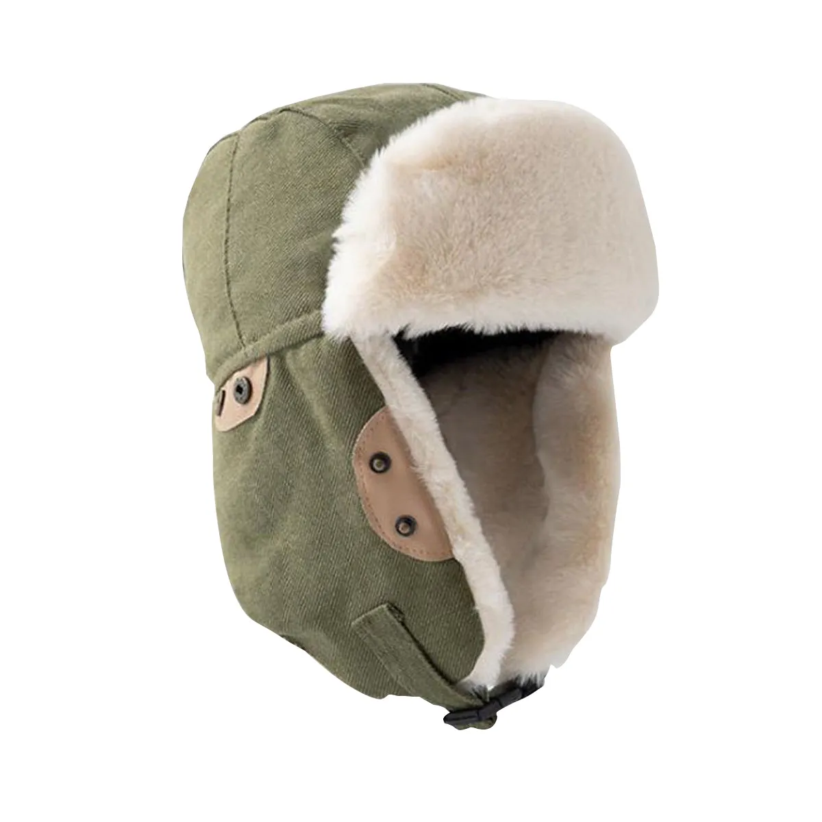 Sidiou Group Autumn Winter Fashion Windproof Earmuffs Cap For Women Men Trapper Cap Thickened Outdoor Riding Warm Lei Feng Hat