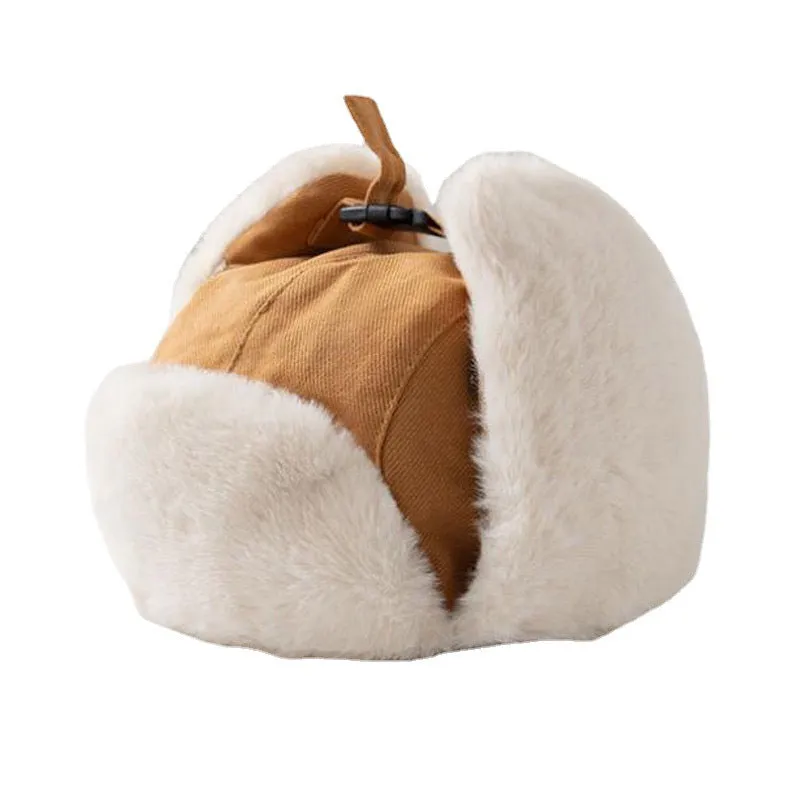 Sidiou Group Autumn Winter Fashion Windproof Earmuffs Cap For Women Men Trapper Cap Thickened Outdoor Riding Warm Lei Feng Hat