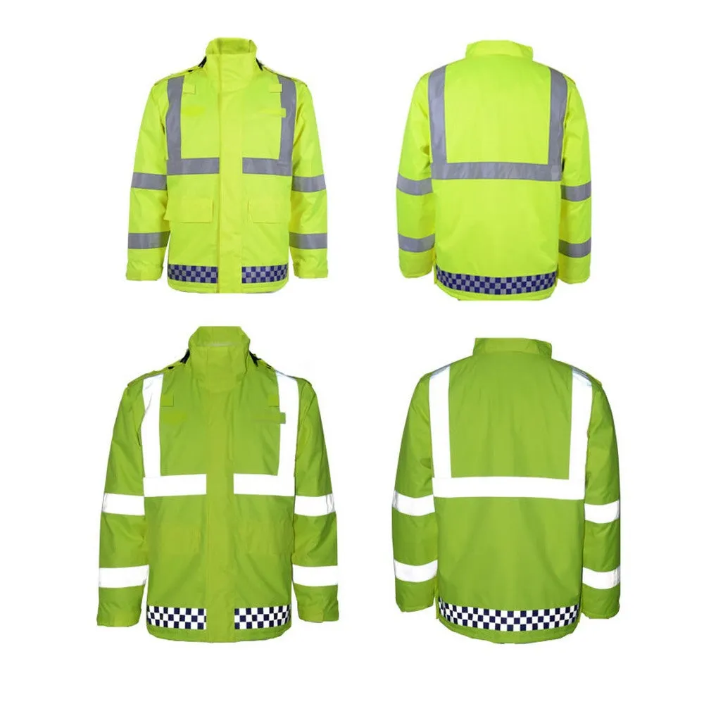 Sidiou Group Reflective Waterproof Rain Jacket Rainwear Coat Luminous Safety Raincoat