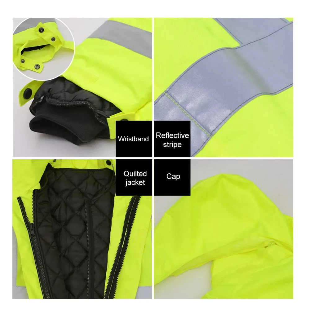 Sidiou Group Reflective Waterproof Rain Jacket Rainwear Coat Luminous Safety Raincoat