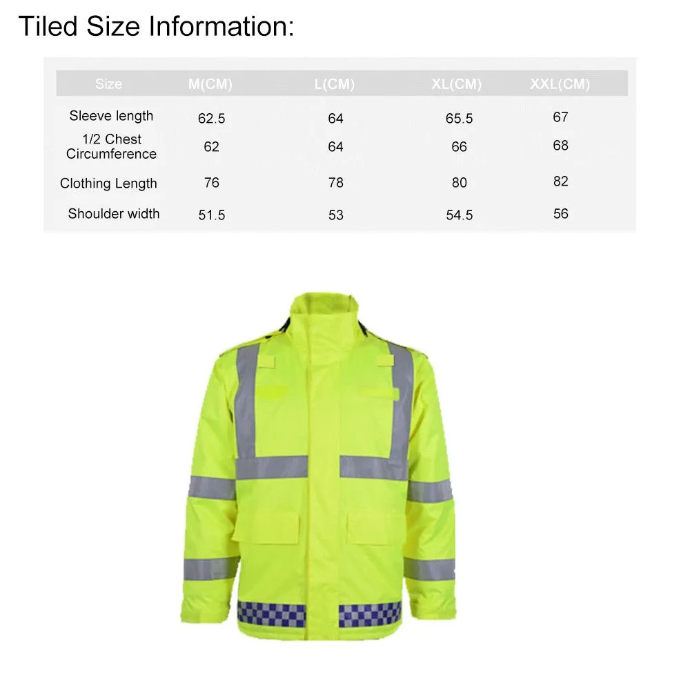 Sidiou Group Reflective Waterproof Rain Jacket Rainwear Coat Luminous Safety Raincoat