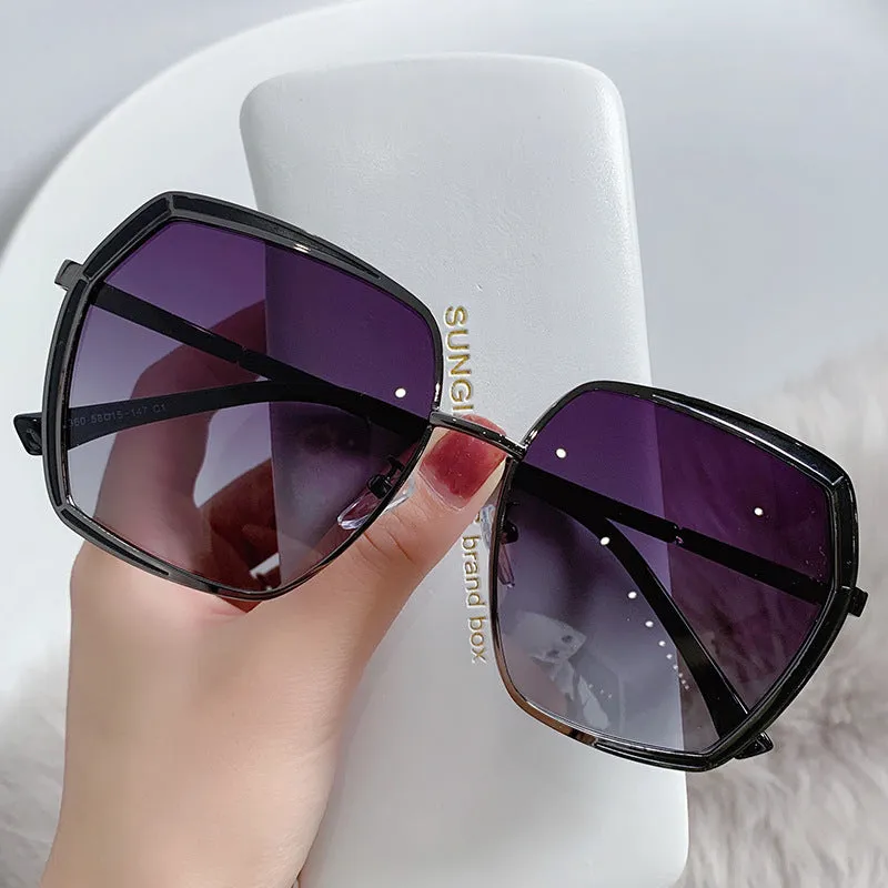 Uv-blocking Sunglasses With Large Border