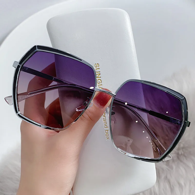 Uv-blocking Sunglasses With Large Border