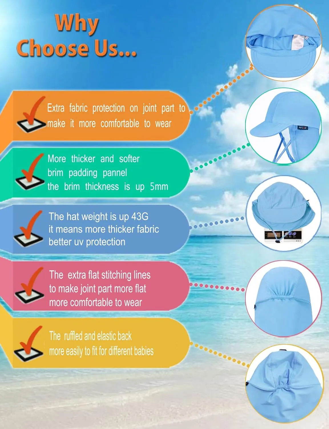 weVSwe Newborn Baby Boy Swimsuit Toddler Rash Guard Long Sleeve UPF 50  Sun Protection Swimwear with Sun Hat Set