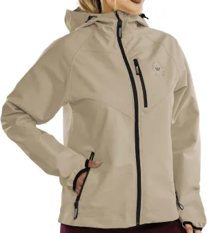 Wulibike Rain Jackets Women Waterproof Softshell Cycling Fleece Windbreaker Cold Weather Running Jacket Hooded Hiking Coat