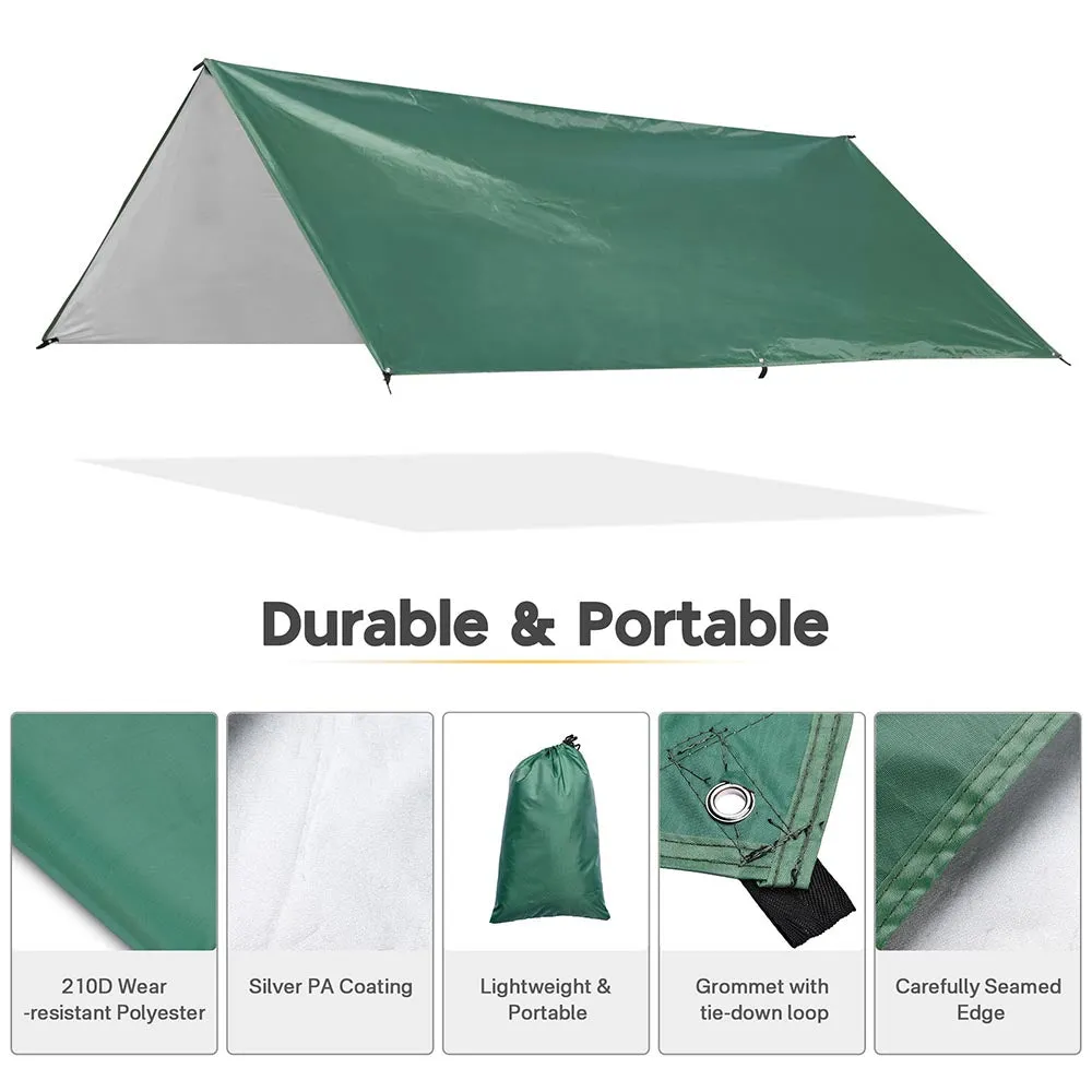 Yescom Camping Tarp Rain Shelter 10x10ft UV50  PU3,000mm